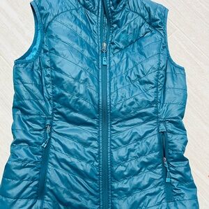 REI Teal Quilted Puffer Vest - Sleeveless Zip Front